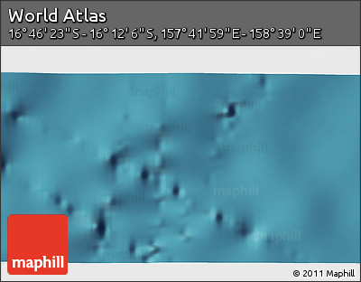 Satellite 3D Map of the Area around 16° 29' 14" S, 158° 10' 30" E