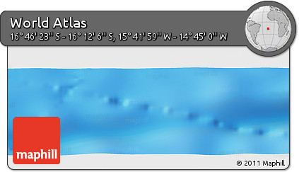 Physical Panoramic Map of the Area around 16° 29' 14" S, 15° 13' 29" W