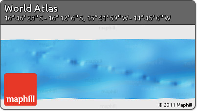 Physical Panoramic Map of the Area around 16° 29' 14" S, 15° 13' 29" W