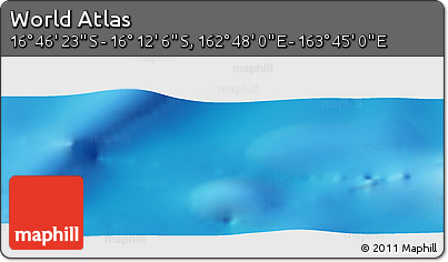 Physical Panoramic Map of the Area around 16° 29' 14" S, 163° 16' 30" E