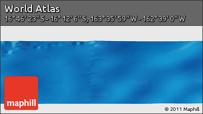 Physical Panoramic Map of the Area around 16° 29' 14" S, 163° 7' 30" W