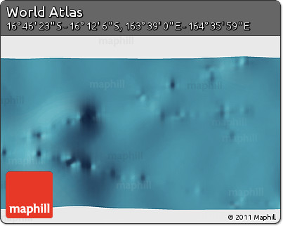 Satellite 3D Map of the Area around 16° 29' 14" S, 164° 7' 30" E