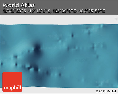 Satellite 3D Map of the Area around 16° 29' 14" S, 164° 7' 30" E