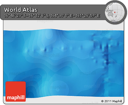 Political 3D Map of the Area around 16° 29' 14" S, 164° 58' 29" E