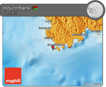 Political 3D Map of Hounnbank