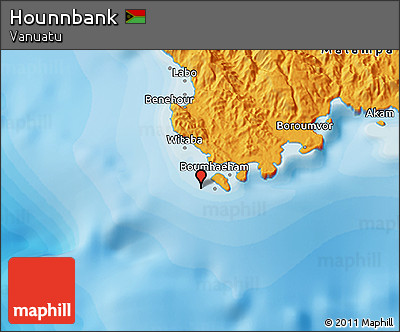 Political 3D Map of Hounnbank