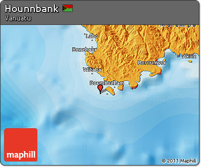 Political 3D Map of Hounnbank