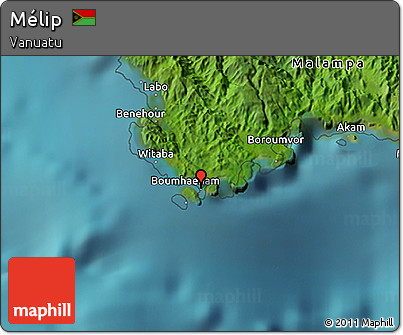 Satellite 3D Map of Mélip