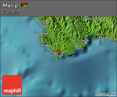 Satellite 3D Map of Mélip