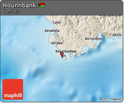 Shaded Relief 3D Map of Hounnbank