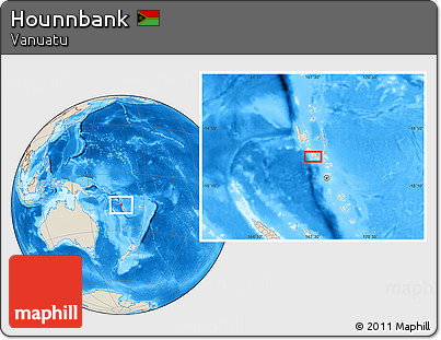 Shaded Relief Location Map of Hounnbank