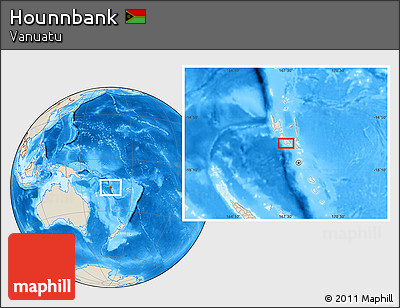 Shaded Relief Location Map of Hounnbank