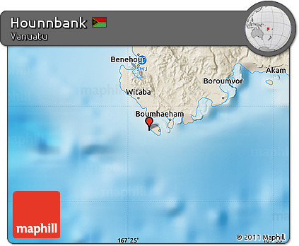 Shaded Relief Map of Hounnbank