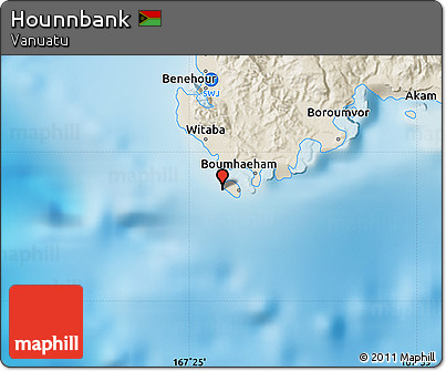 Shaded Relief Map of Hounnbank