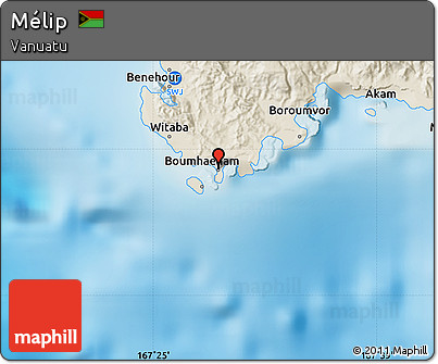 Shaded Relief Map of Mélip