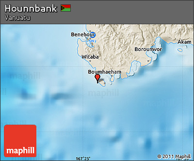 Shaded Relief Map of Hounnbank