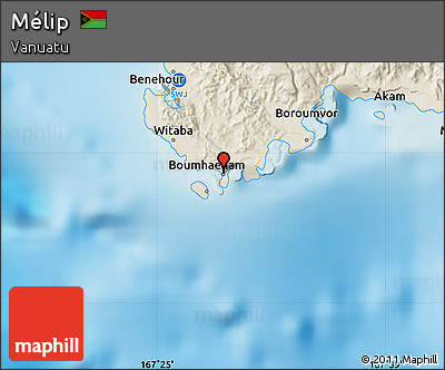 Shaded Relief Map of Mélip