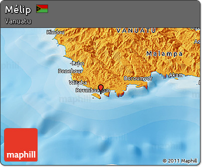 Political Panoramic Map of Mélip