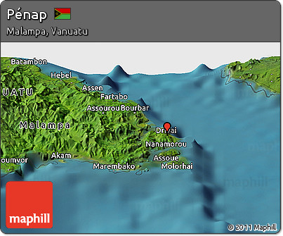 Satellite Panoramic Map of Pénap