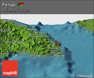 Satellite Panoramic Map of Pénap