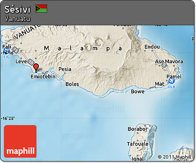 Shaded Relief Map of Sésivi