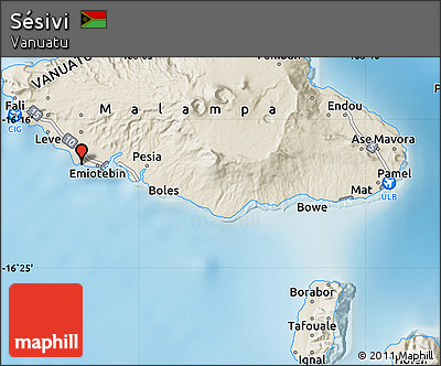 Shaded Relief Map of Sésivi