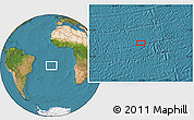 Satellite Location Map of the area around 16° 29' 14" S, 16° 4' 29" W