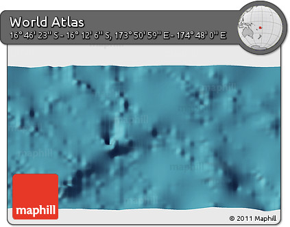 Satellite 3D Map of the Area around 16° 29' 14" S, 174° 19' 29" E