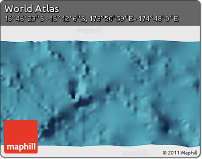 Satellite 3D Map of the Area around 16° 29' 14" S, 174° 19' 29" E