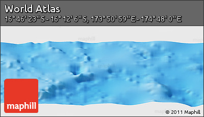 Physical Panoramic Map of the Area around 16° 29' 14" S, 174° 19' 29" E
