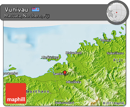 Physical 3D Map of Vunivau