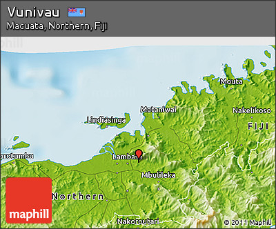 Physical 3D Map of Vunivau