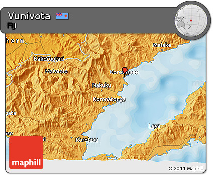 Political 3D Map of Vunivota
