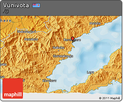 Political 3D Map of Vunivota