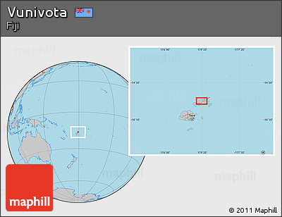Gray Location Map of Vunivota