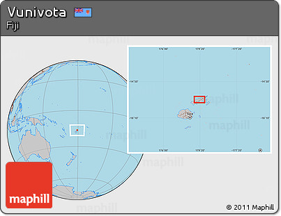 Gray Location Map of Vunivota