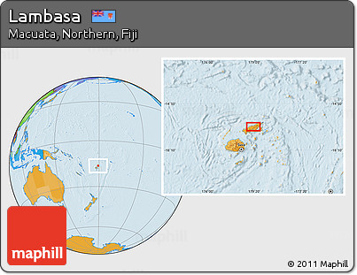 Political Location Map of Lambasa