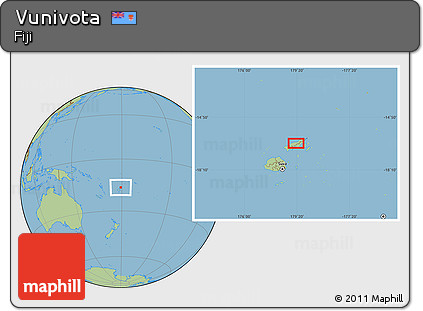 Savanna Style Location Map of Vunivota