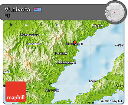 Physical Map of Vunivota