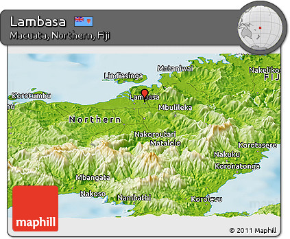 Physical Panoramic Map of Lambasa