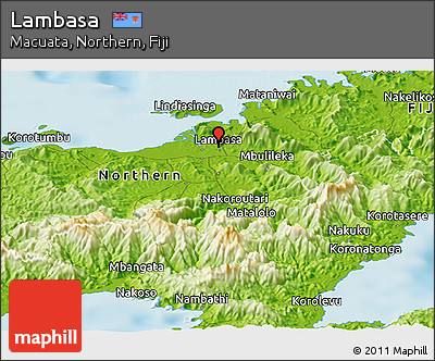 Physical Panoramic Map of Lambasa