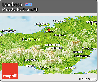 Physical Panoramic Map of Lambasa
