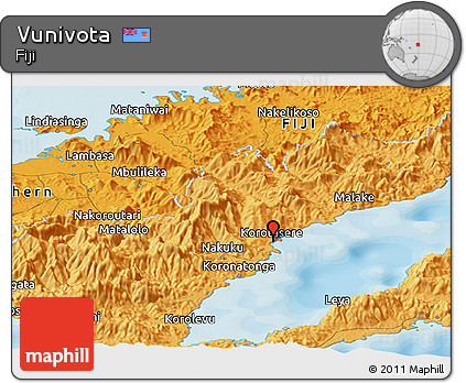 Political Panoramic Map of Vunivota