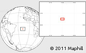 Blank Location Map of the area around 16° 29' 14" S, 17° 46' 29" W