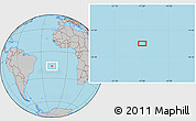 Gray Location Map of the area around 16° 29' 14" S, 17° 46' 29" W