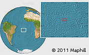 Satellite Location Map of the area around 16° 29' 14" S, 17° 46' 29" W