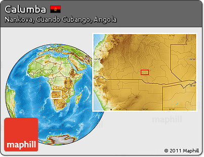Physical Location Map of Calumba