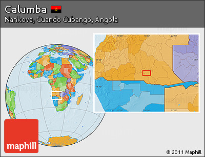 Political Location Map of Calumba