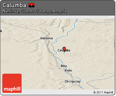 Shaded Relief Panoramic Map of Calumba