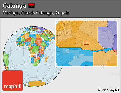 Political Location Map of Calunga